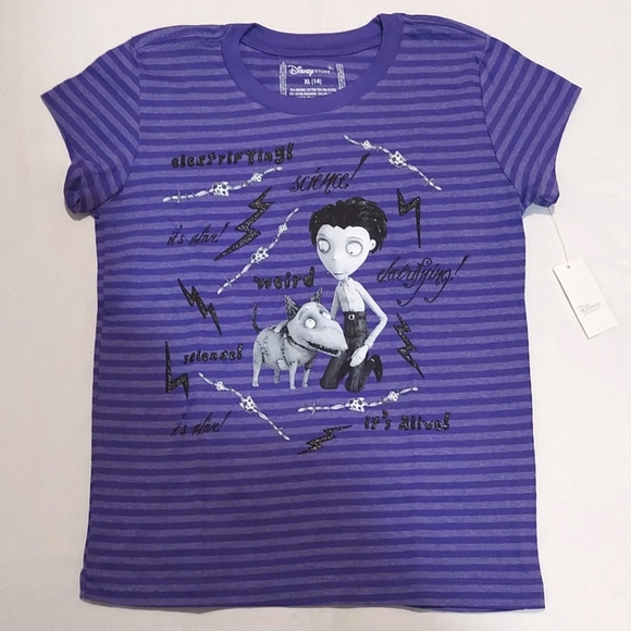 Disney Other - ✨️LAST ONE✨️ Tim Burton Frankenweenie Girl's Short Sleeved Tee NWT Size XL(14)
